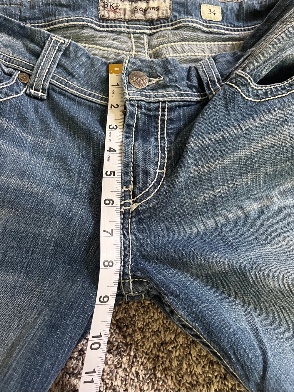 BKE Sabrina Cropped Straight Jeans Capri Denim - Picture 8 of 11